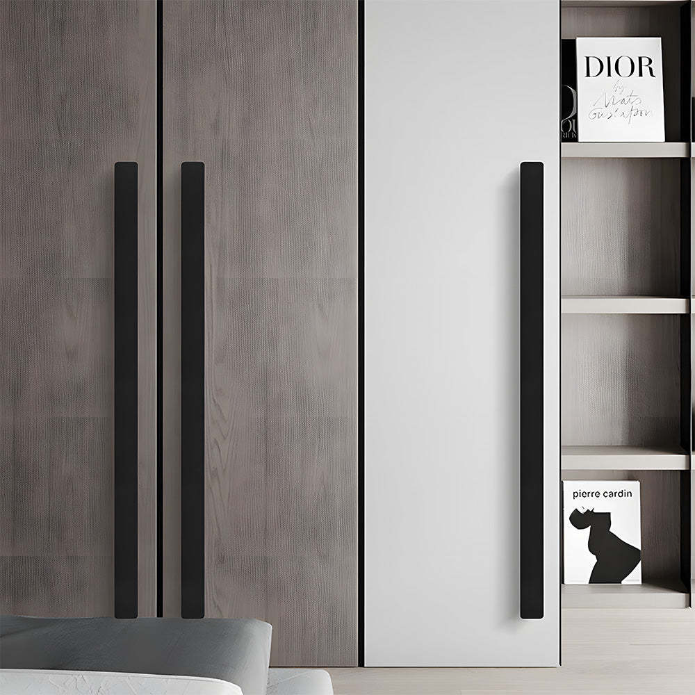 Modern Matte Black Aluminum Alloy Cabinet Pulls