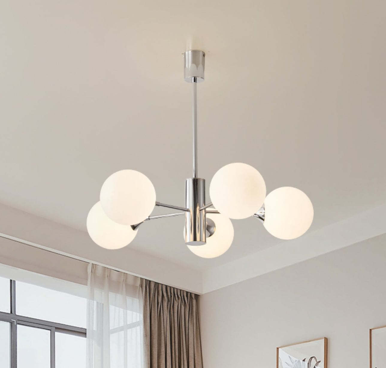 Dimmable Sputnik Globe Chandelier -Homdiy