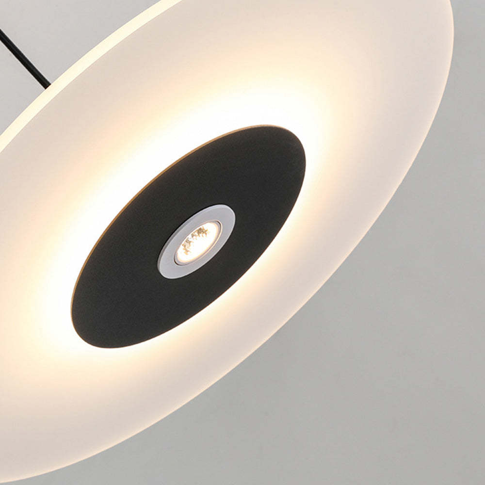 Modern Round LED Black Pendant Light For Dining Table -Homdiy
