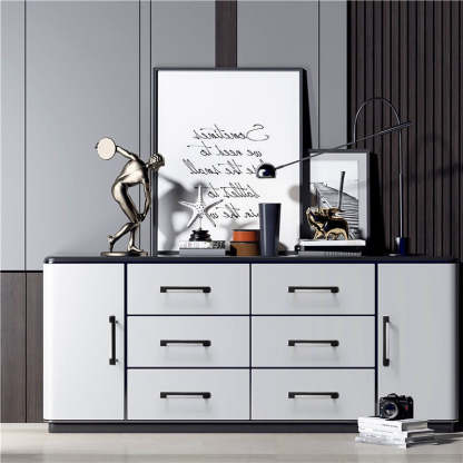 Zinc Alloy Modern Gold Black Chrome Kitchen Handles