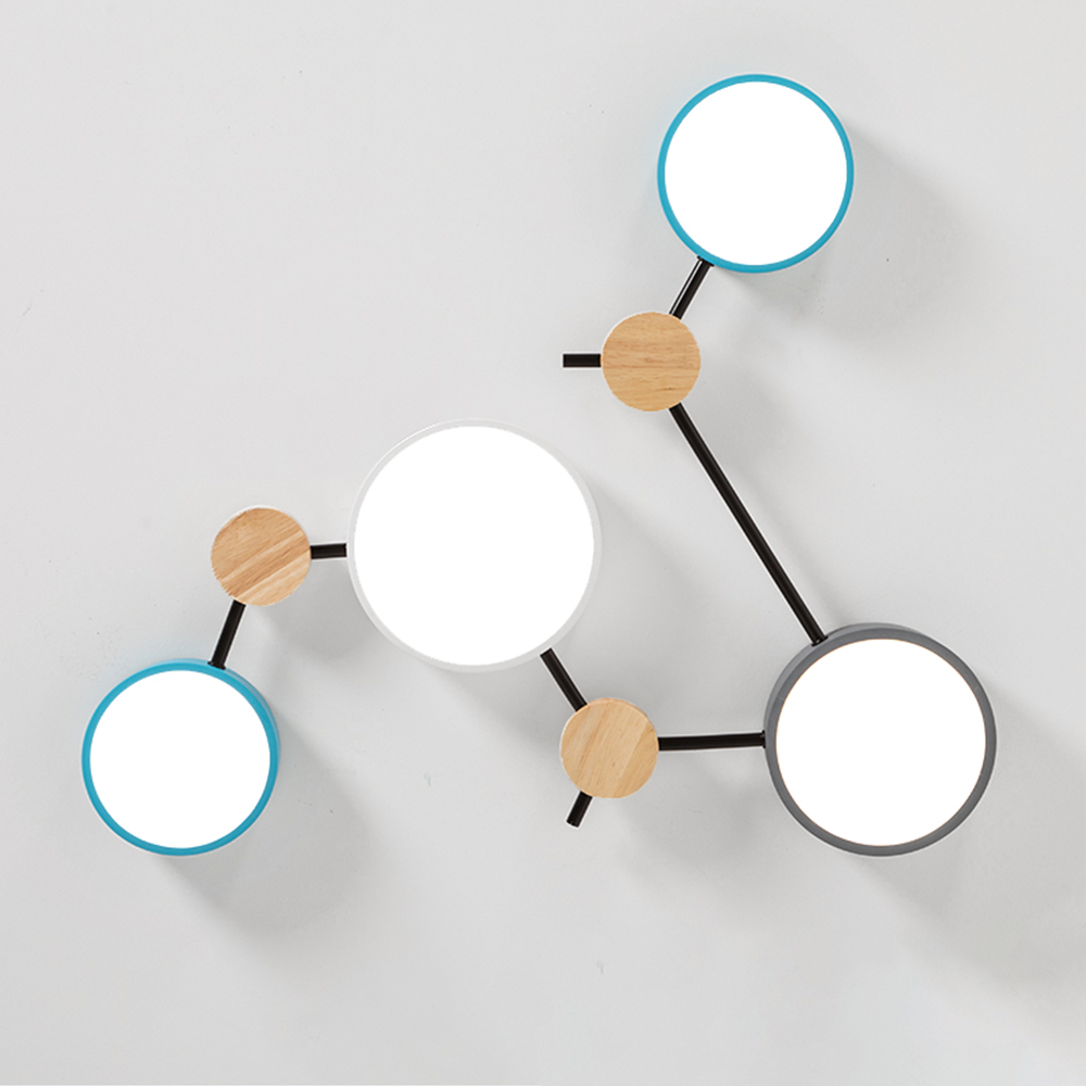 Modern Branch Multi-Head Iron LED Ceiling Light for Bedroom