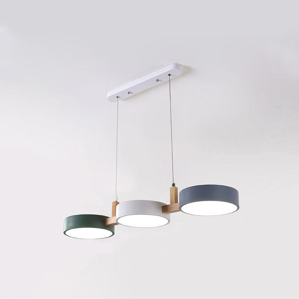 Contemporary Metal Cylinder Multi Light Nordic Pendant Light