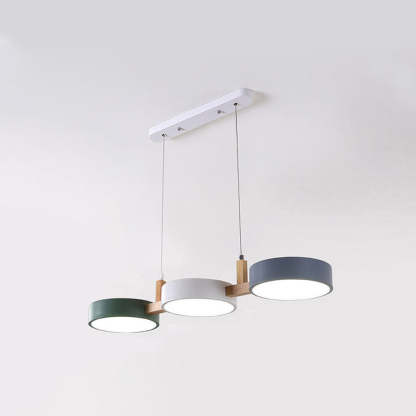 Contemporary Metal Cylinder Multi Light Nordic Pendant Light