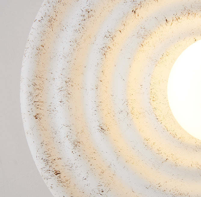Wabi-sabi Round Circle Indoor Wall Lamp -Homdiy