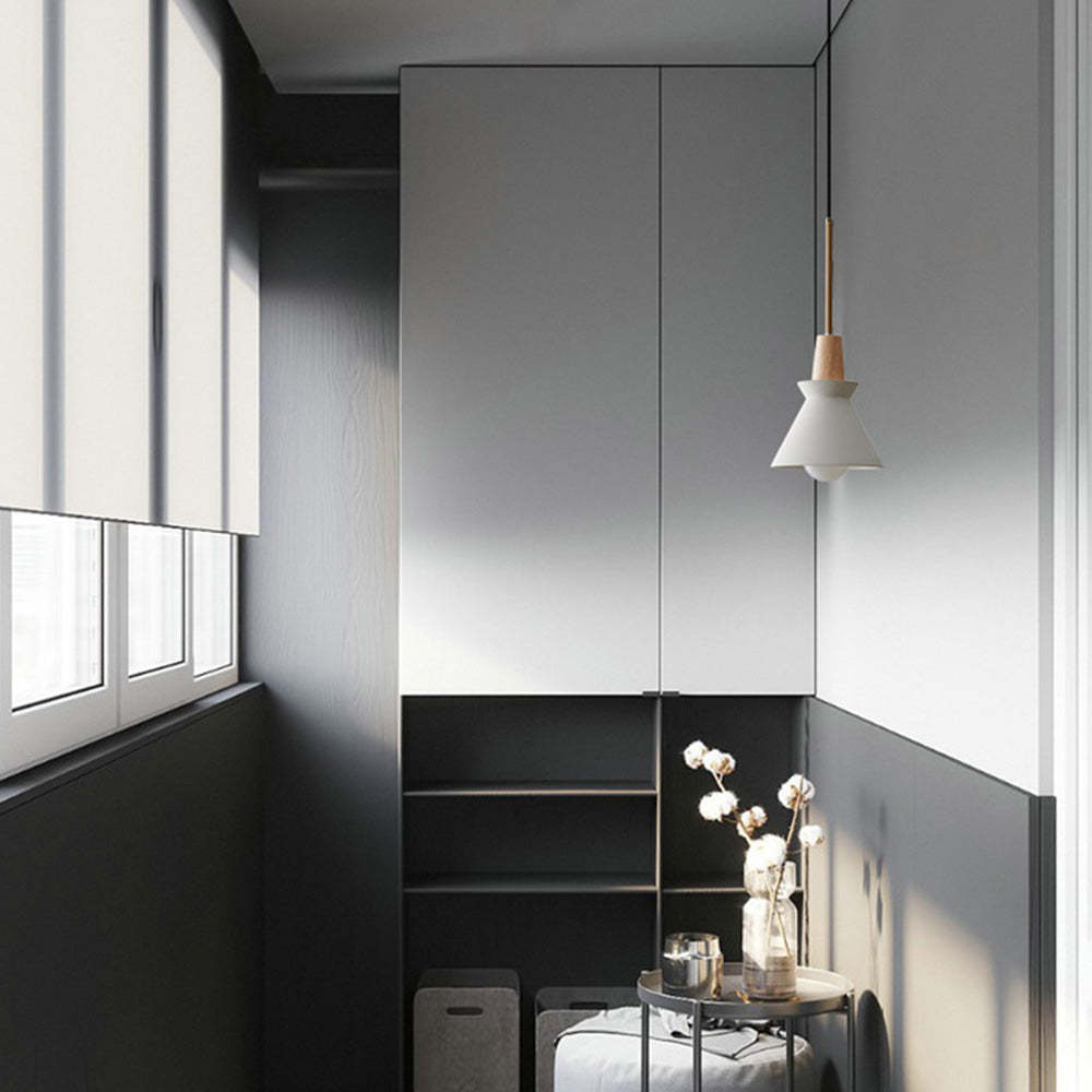 Nordic Hanging Lighting with Shade Aluminum Single Head Pendant Light -Homdiy