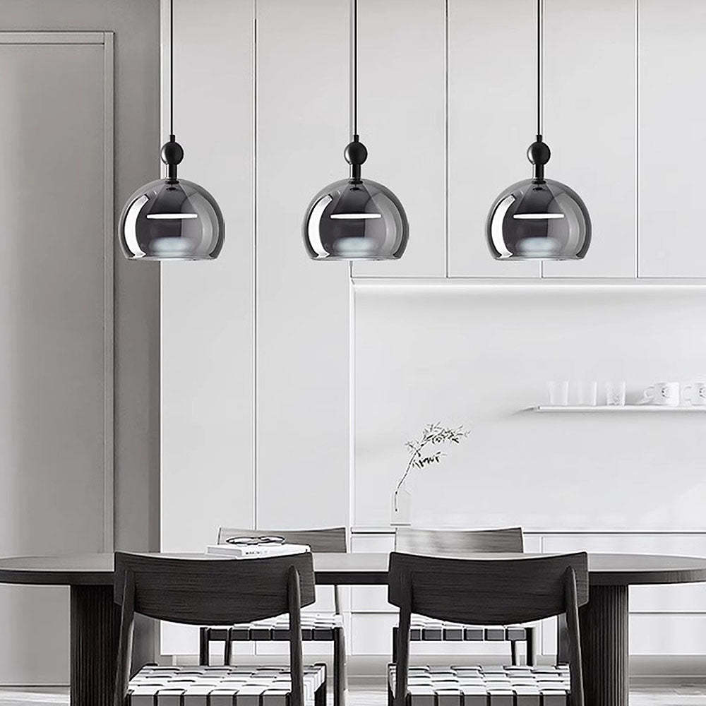 Nordic Black Glass LED Kitchen Island Pendant Light -Homdiy