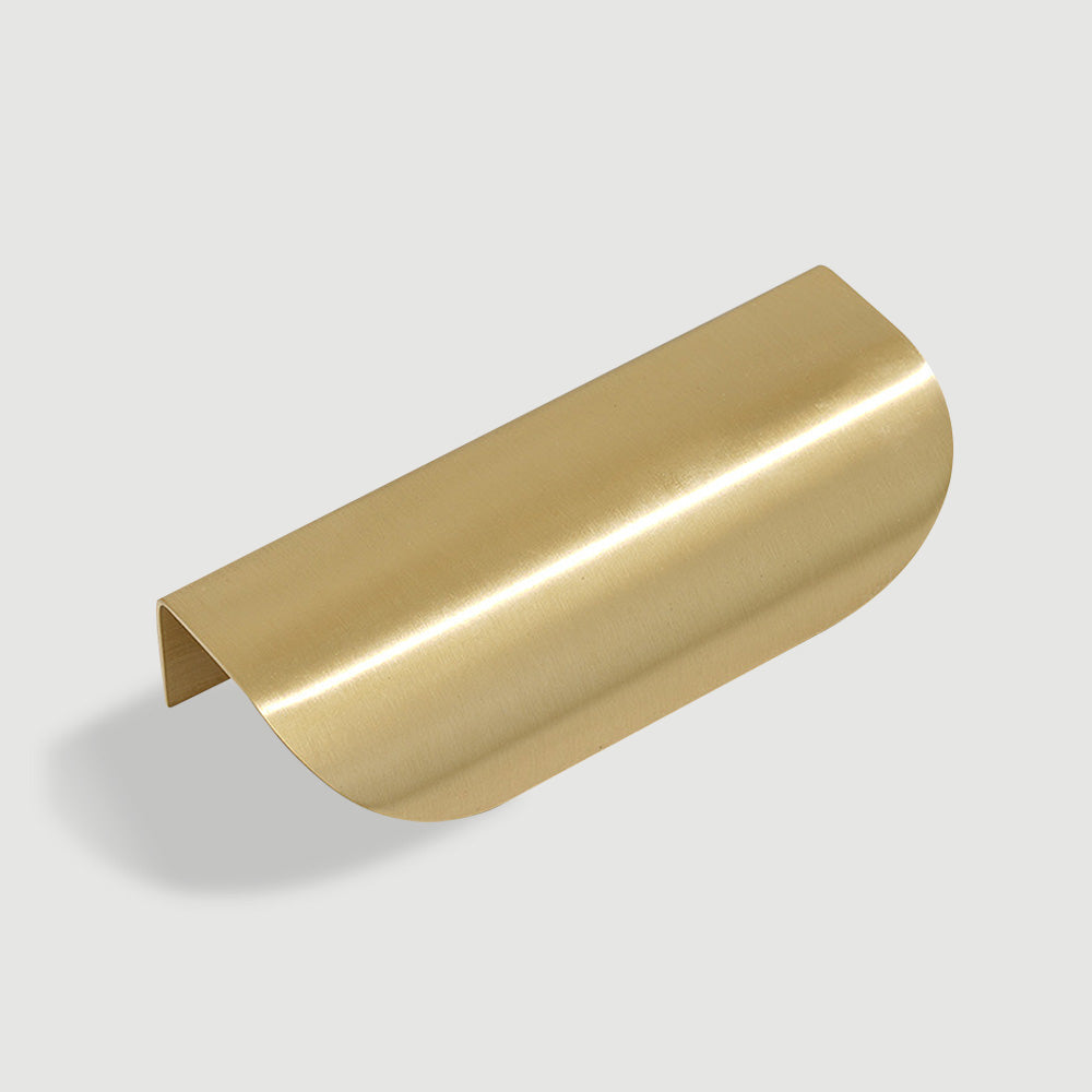 Modern Simple Gold Brass Finger Cabinet Pulls