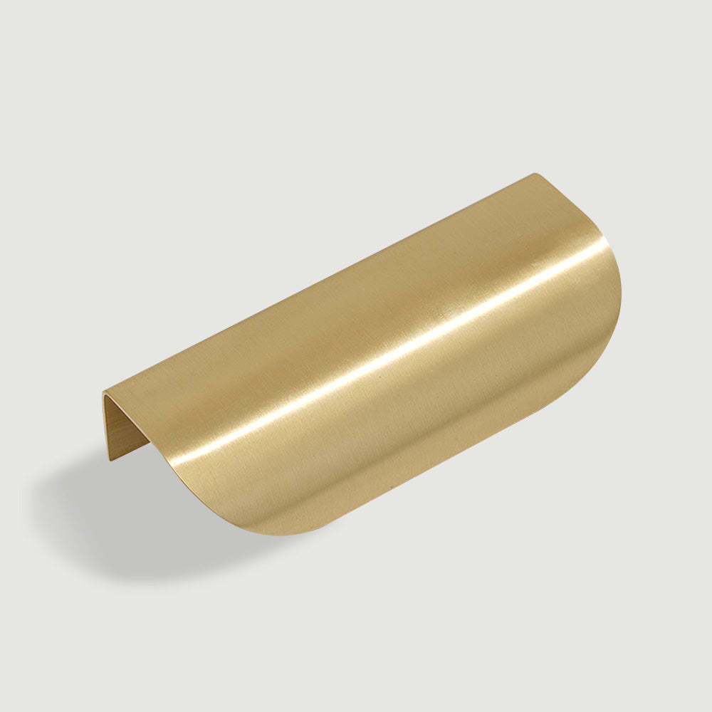 Modern Simple Gold Brass Finger Cabinet Pulls