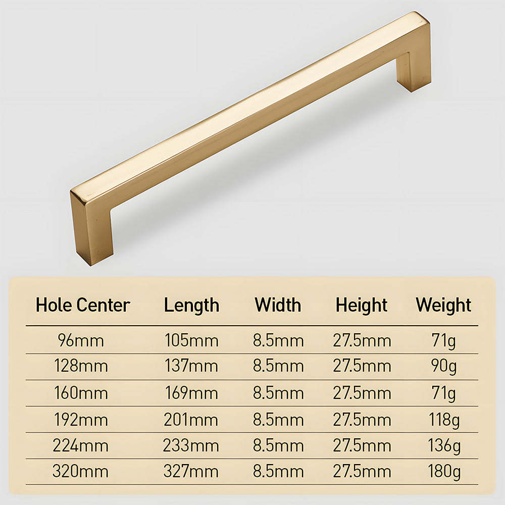 Modern Square Cabinet Zinc Alloy Drawer Handle