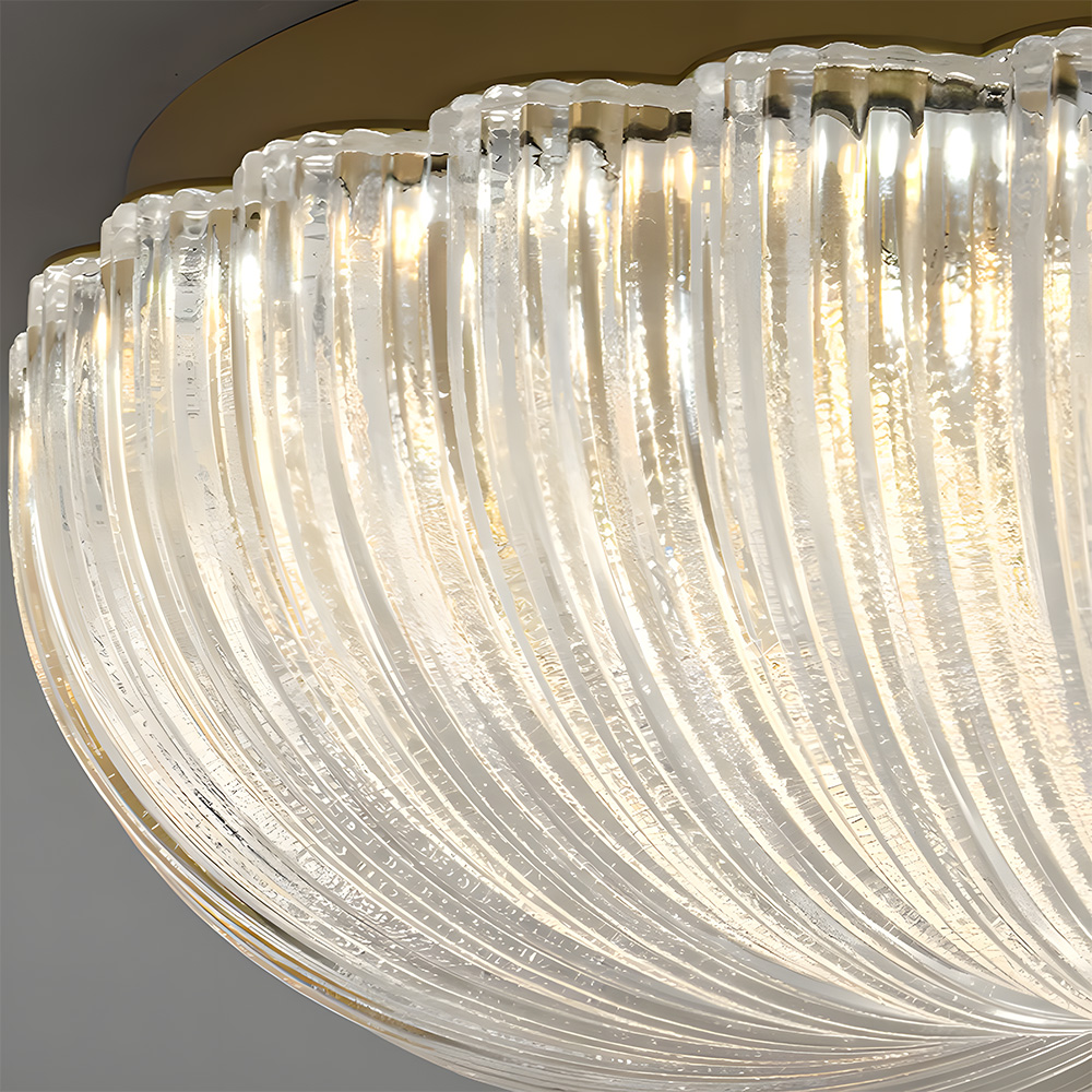 Art Decor Brass Glass Living Room Flush Mount Ceiling Lights