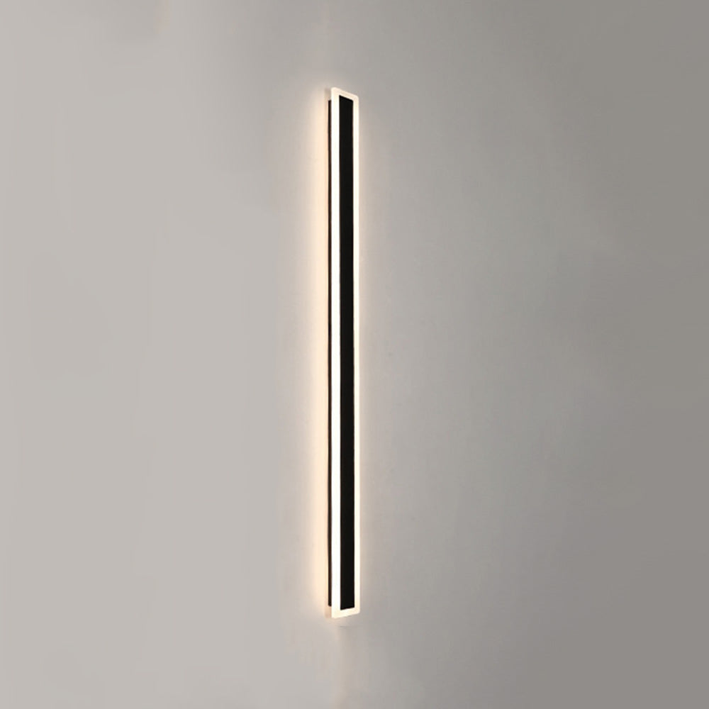 IP65 Modern Long Stripe Black Outdoor LED Porch Wall Lights