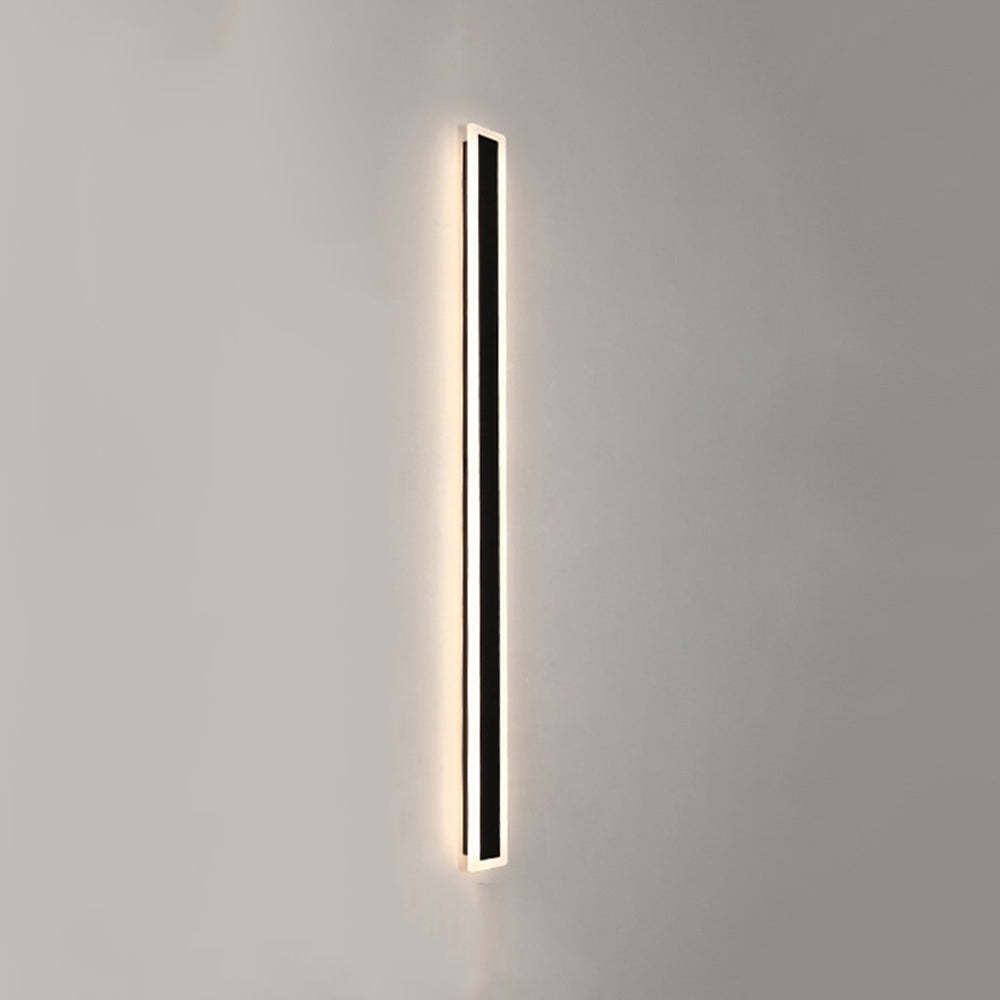 IP65 Modern Long Stripe Black Outdoor LED Porch Wall Lights