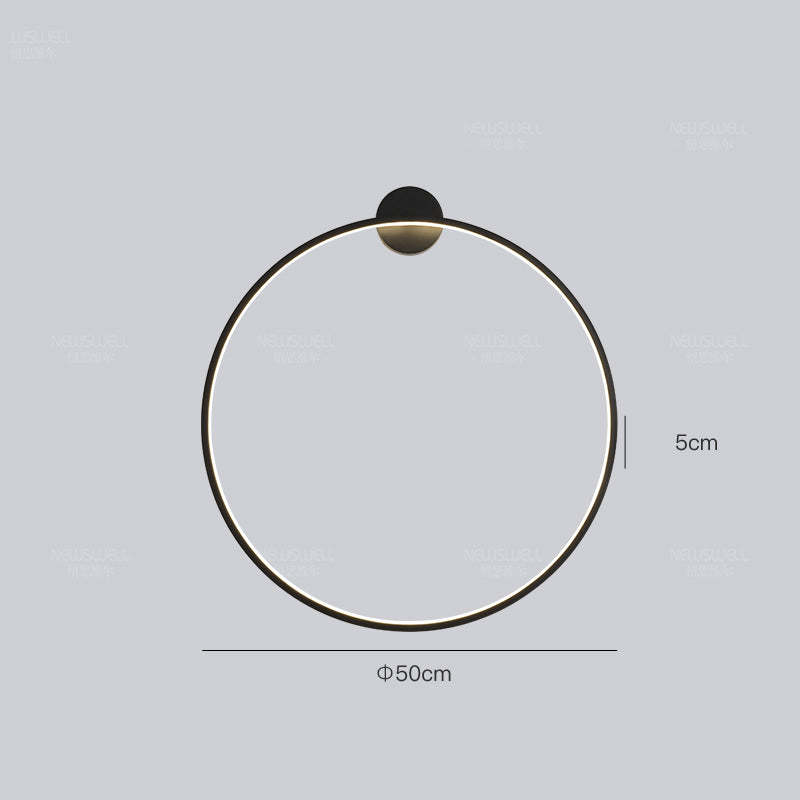 Minimalist Circle Background Decoration Wall Light -Homdiy