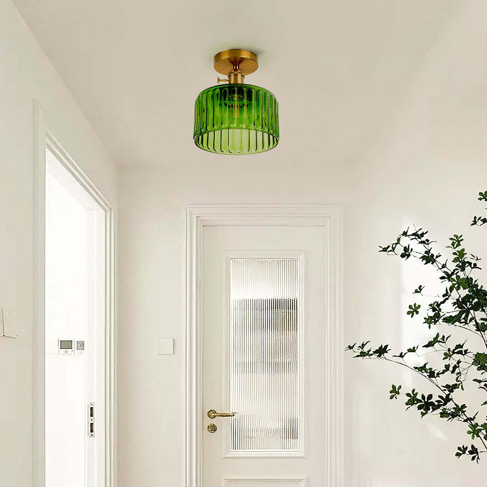 Homdiy Ceiling Light Simple Vintage Glass Green Hallway Ceiling Lights