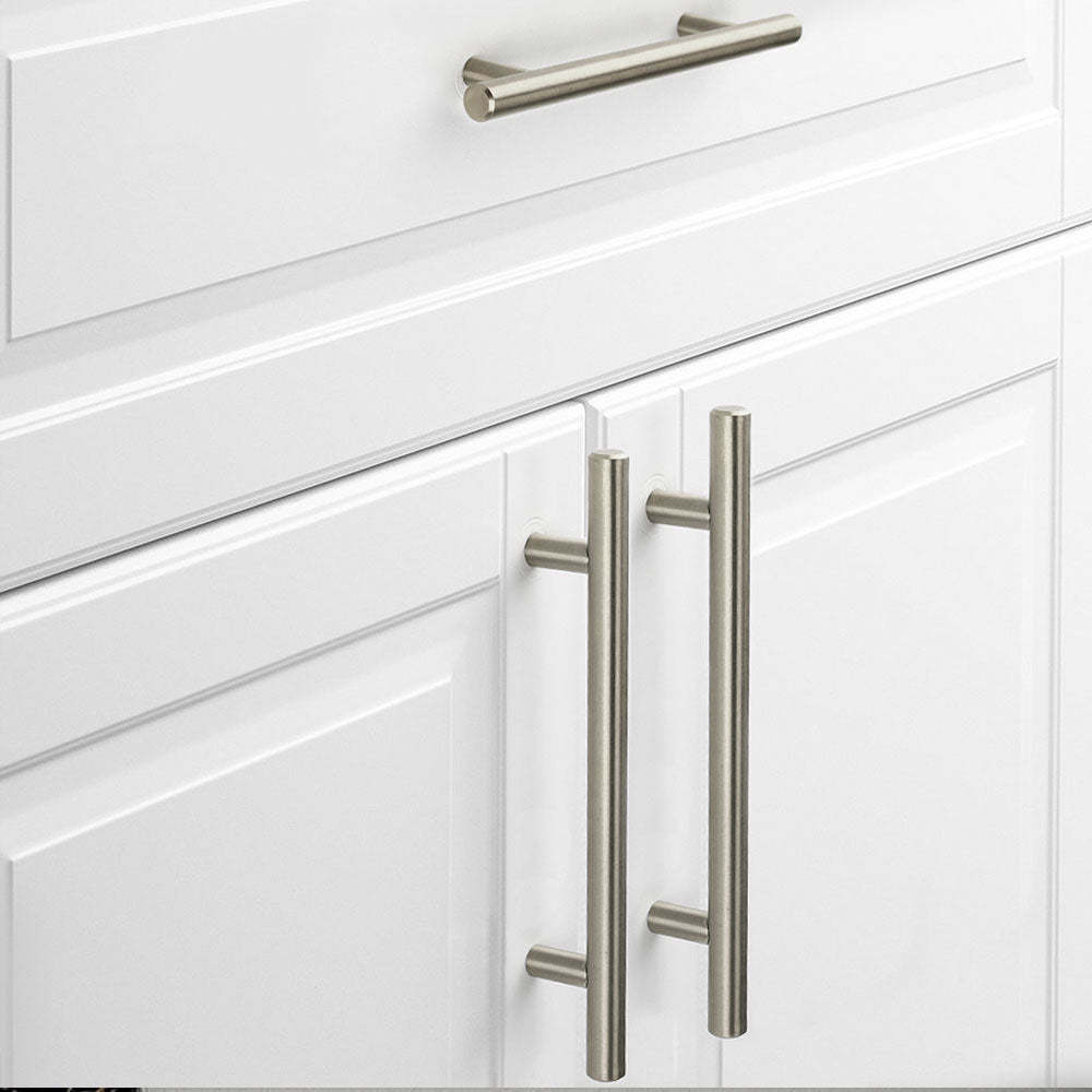 Brushed Nickel Modern Stainless Steel Cabinet Handles T Bar Drawer Pulls -Homdiy