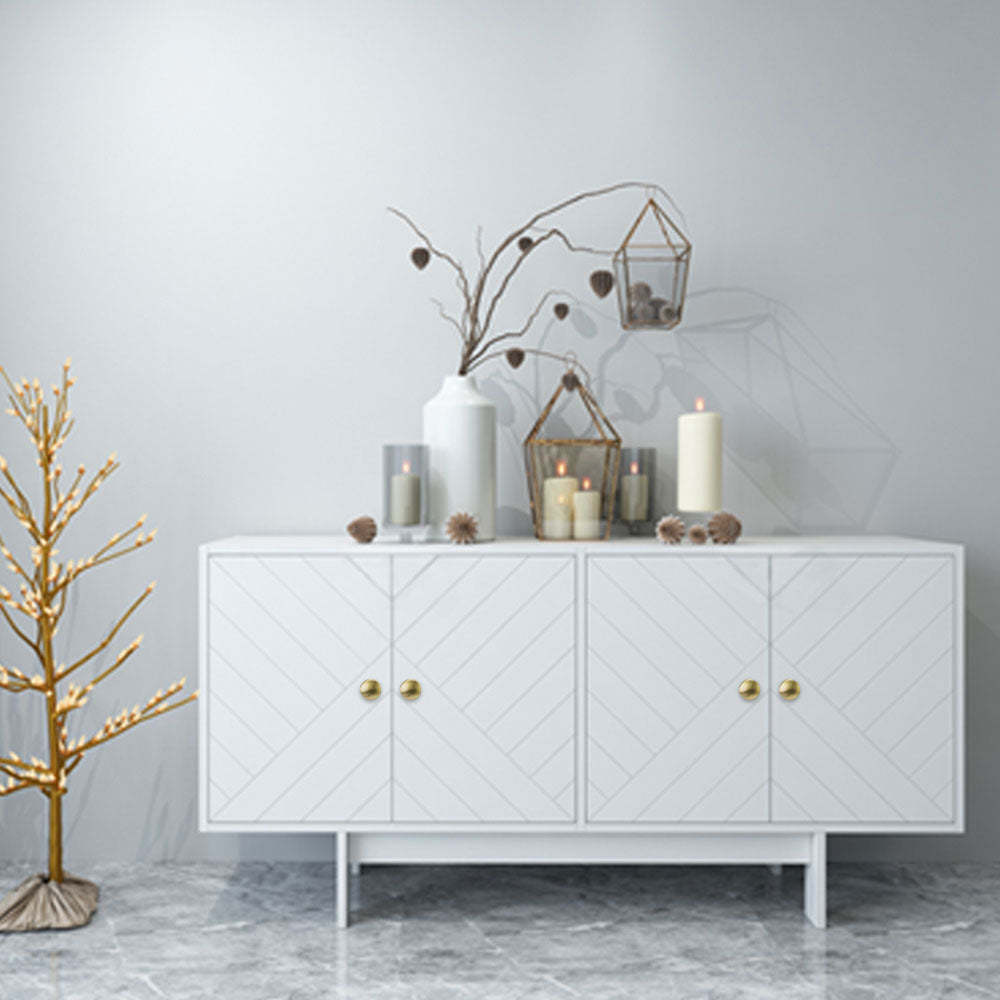 30 Pack Brushed Brass Round Cabinet Knobs 1-1/10In Diameter Drawer Handles For Living Room(LS6050GD) -Homdiy