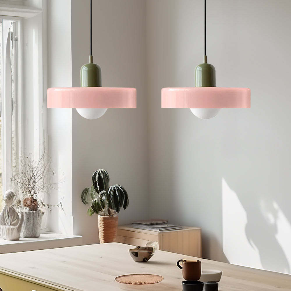 2 Heads Modern Bauhaus Glass Pendant Light -Homdiy