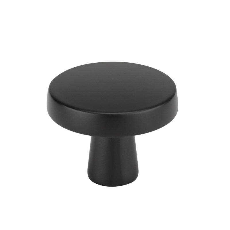 10 Pack Black Round Kitchen Drawer Knobs Zinc Alloy Cabinet Door Handles(LS5310BK) -Homdiy