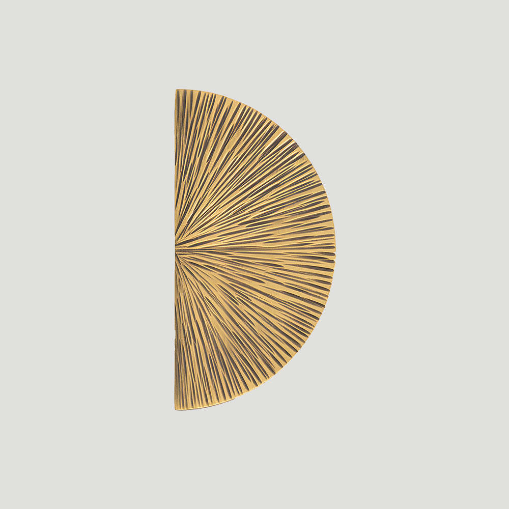 Retro Brass Semi Circle Textured Cabinet Handles
