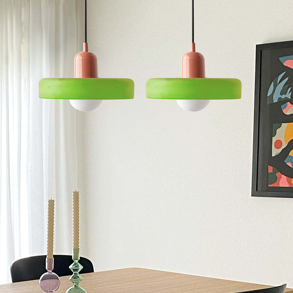 2 Heads Modern Bauhaus Glass Pendant Light -Homdiy