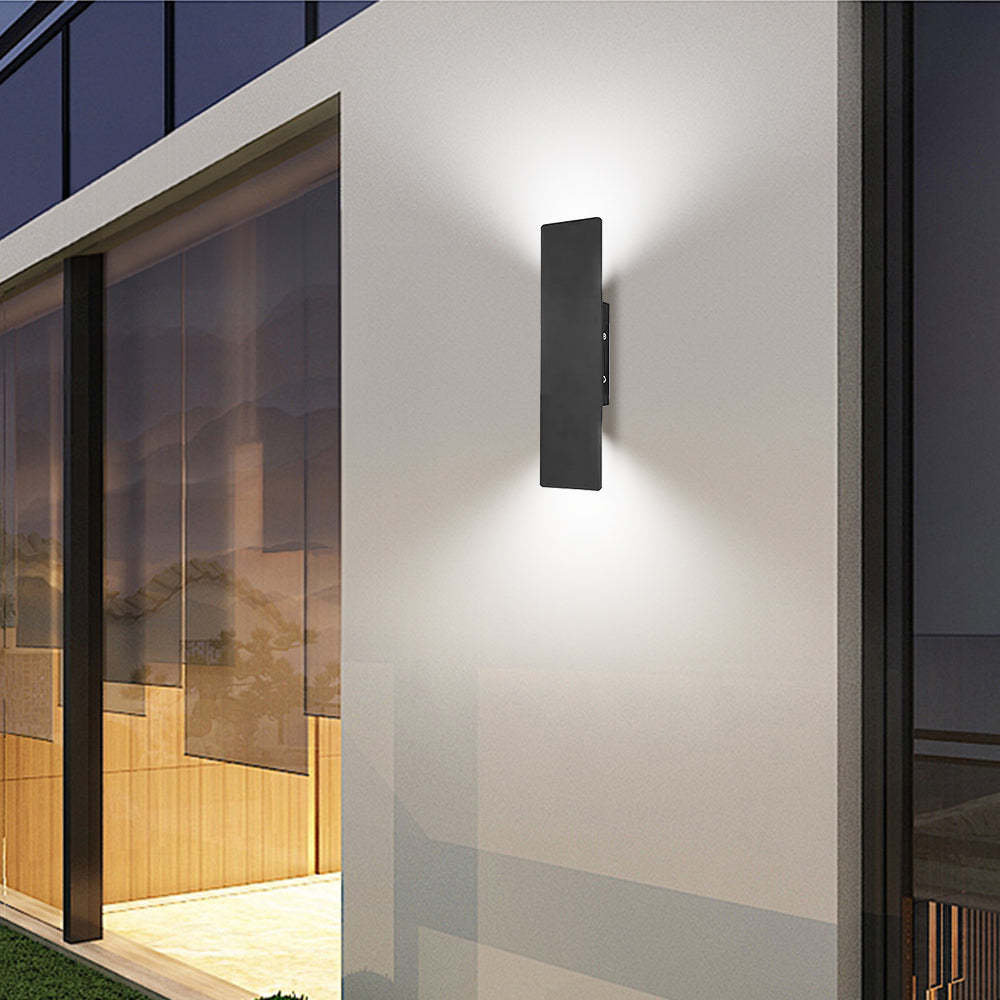 Modern Black Aluminum IP65 LED Wall Light