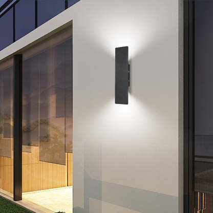 Modern Black Aluminum IP65 LED Wall Light