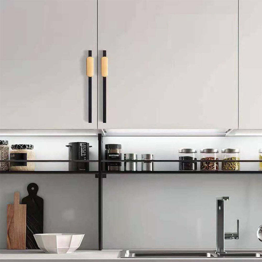 Aluminum Decorative Cabinet Pull Closet Door Hardware Handles for Furniture Cabinet -Homdiy