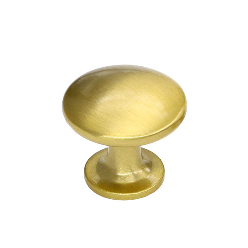 30 Pack Brushed Brass Round Cabinet Knobs 1-1/10In Diameter Drawer Handles For Living Room(LS6050GD) -Homdiy