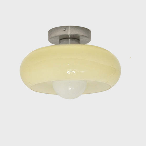 Retro Round Glass Shade Ceiling Light -Homdiy