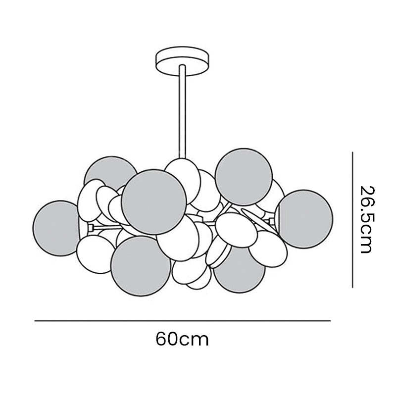 Design Multicolored Flower Branch Chandelier for Living Room -Homdiy