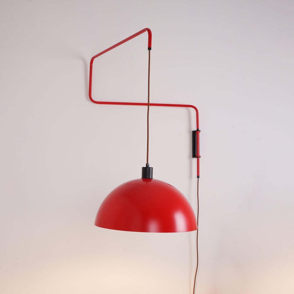 Nordic Geometry Red Aluminum Wall Light -Homdiy