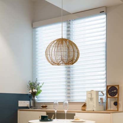 Global Rattan Hanging Ceiling Light Kitchen Island Pendant Lampshade -Homdiy