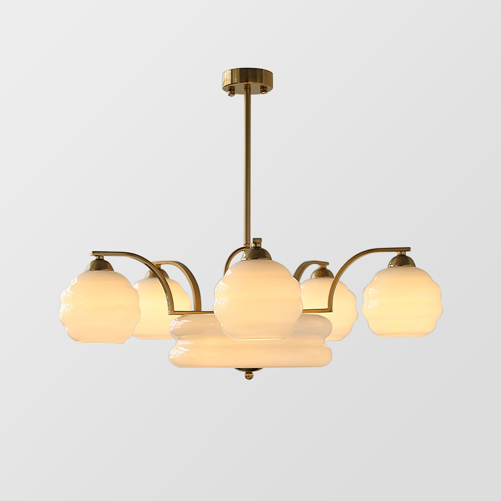 Classic Art Deco Glass Chandelier -Homdiy