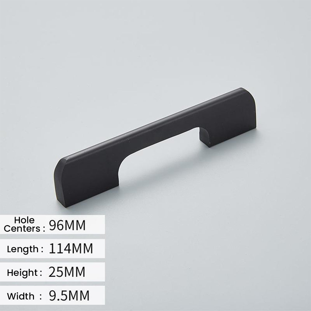 Solid Aluminum Alloy Modern Black Long Cabinet and Drawer Handles