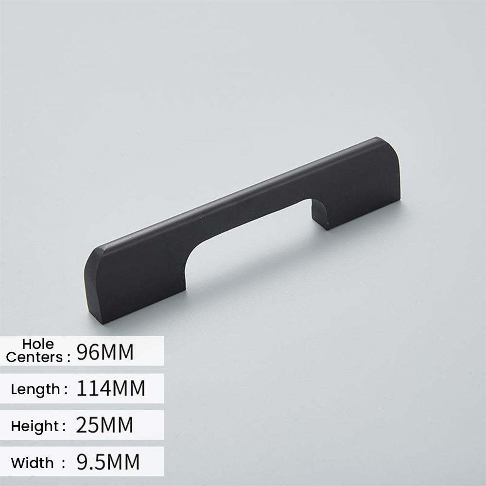 Solid Aluminum Alloy Modern Black Long Cabinet and Drawer Handles