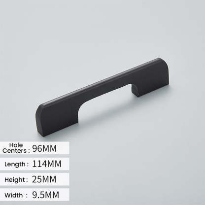 Solid Aluminum Alloy Modern Black Long Cabinet and Drawer Handles