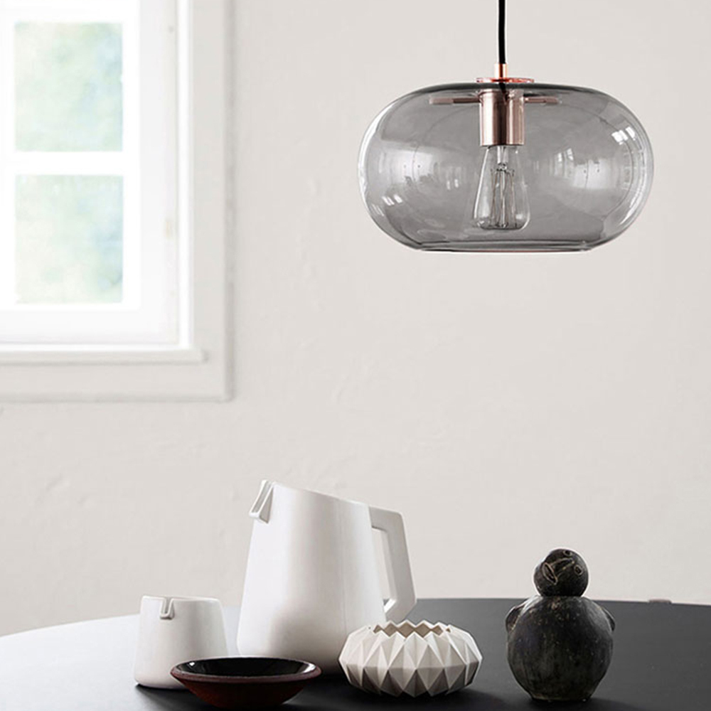 Modern Glass Iron Pendant Light For Kitchen