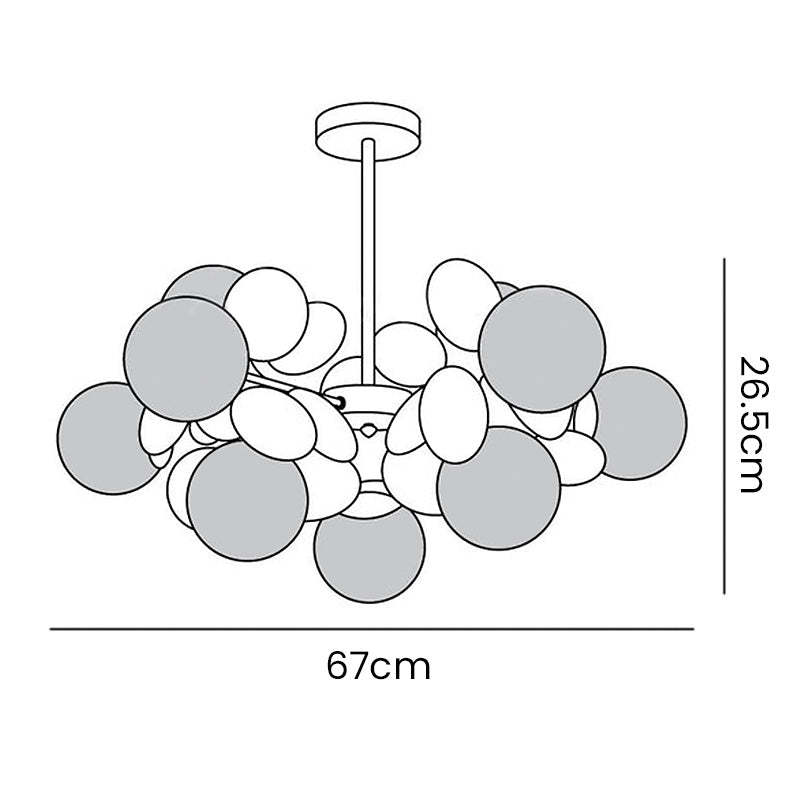 Design Multicolored Flower Branch Chandelier for Living Room -Homdiy
