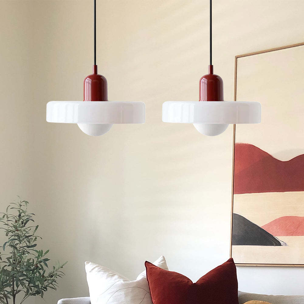2 Heads Modern Bauhaus Glass Pendant Light -Homdiy