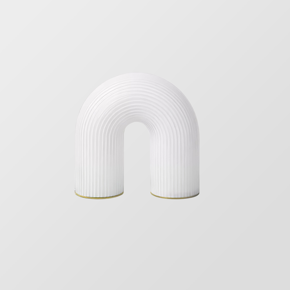 Arch White Metal Table Lamp -Homdiy