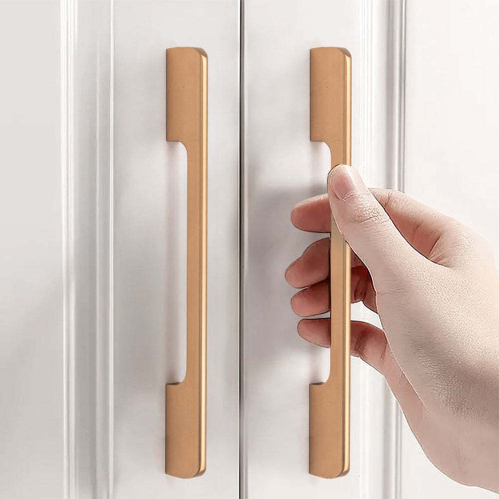 Solid Aluminum Alloy Modern Black Long Cabinet and Drawer Handles