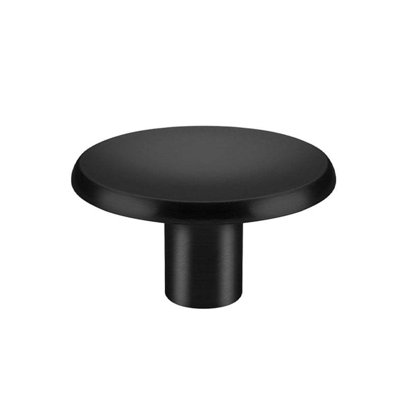 10 Pack Matte Black Cabinet Knobs Solid Round Kitchen Drawer Pulls (LS4008BK) -Homdiy