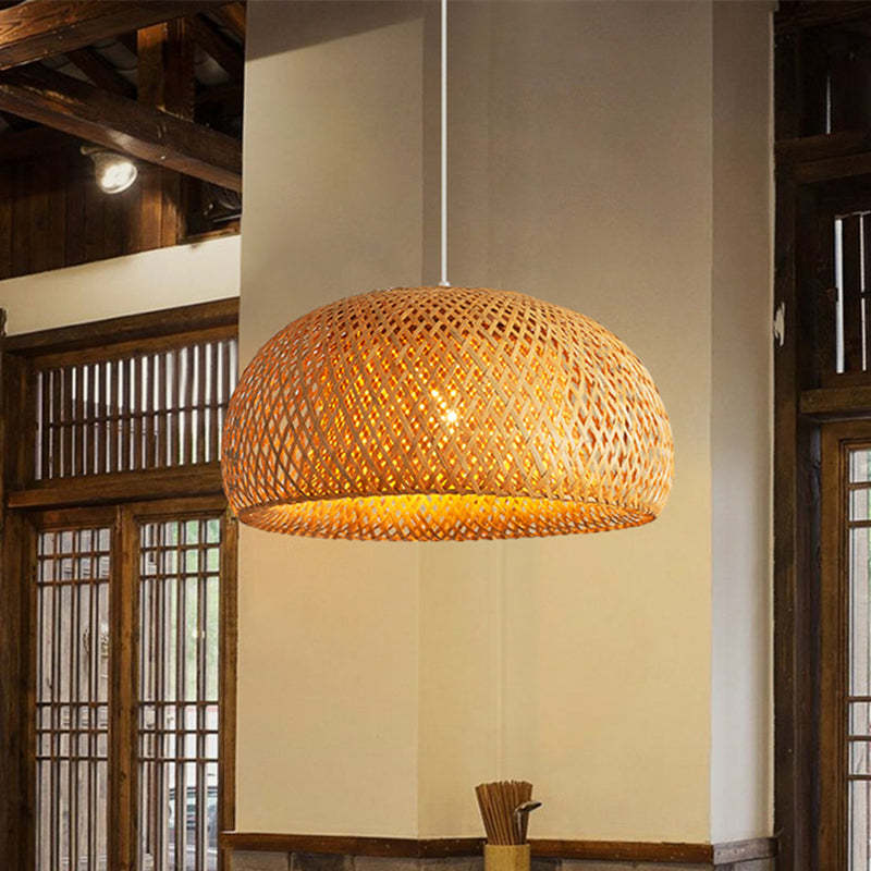 Hand-woven Bamboo Art Pendant Light -Homdiy