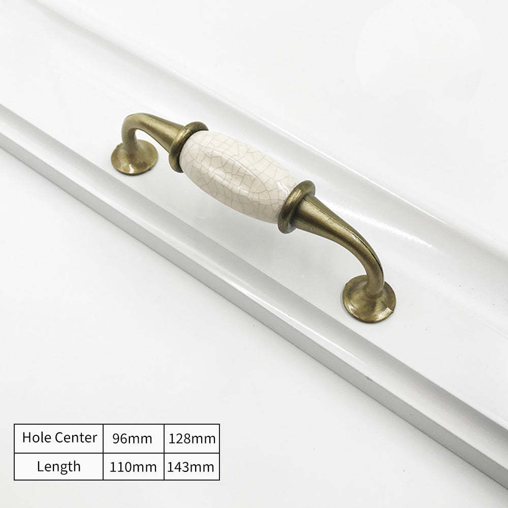 Vintage Black and White Cabinet Pulls Aluminium Alloy Drawer Pulls