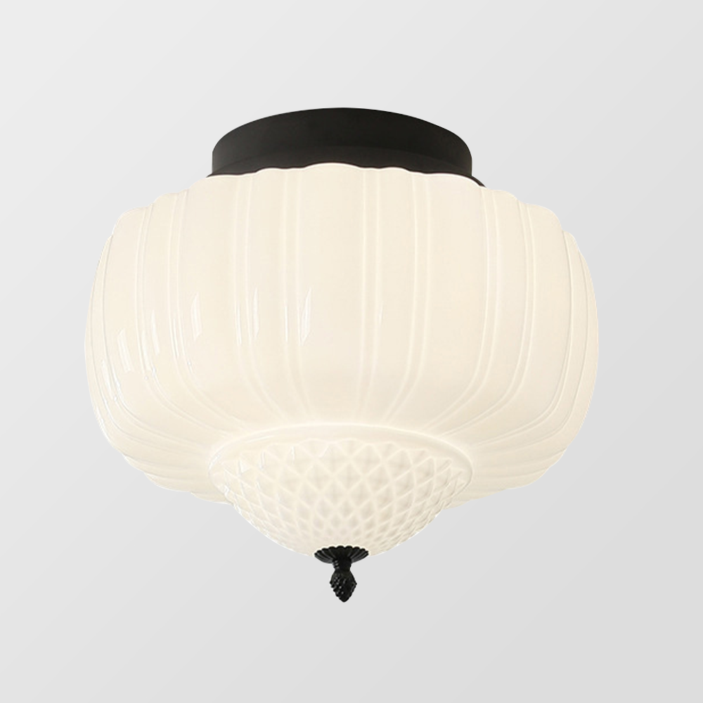 White  Cream Round Ceiling Lighting -Homdiy