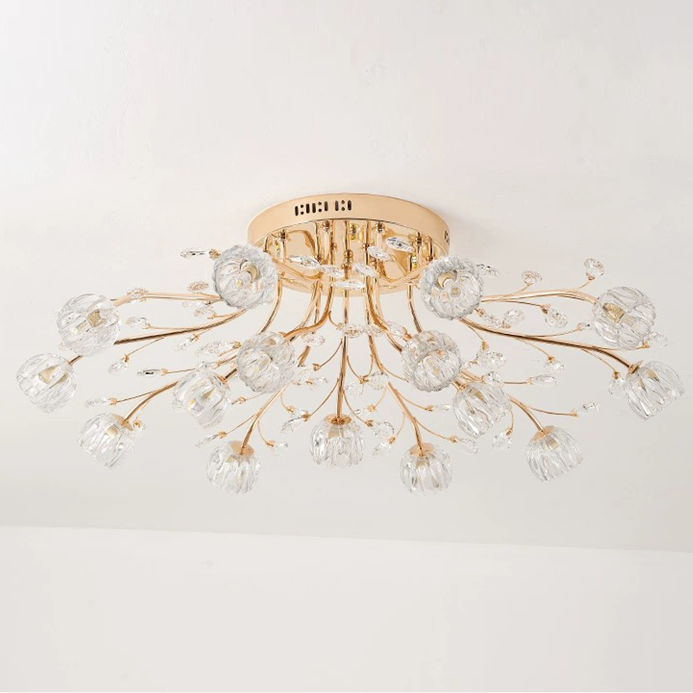 Nordic Modern Glass Flower Lampshade Ceiling Light -Homdiy