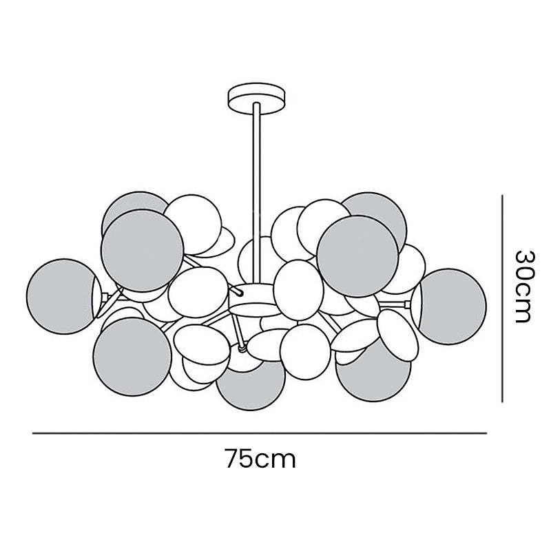 Design Multicolored Flower Branch Chandelier for Living Room -Homdiy