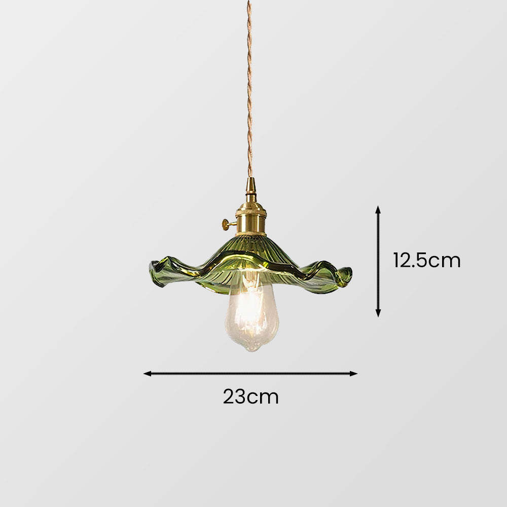 Stylish Hibiscus Flower Glass Pendant Light -Homdiy