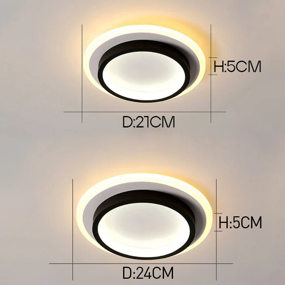 Art Deco Aluminum Acrylic LED Ceiling Light for Living Room