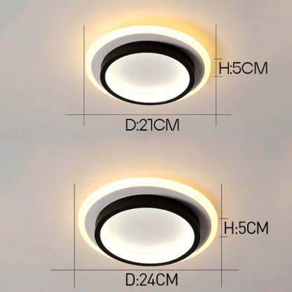 Art Deco Aluminum Acrylic LED Ceiling Light for Living Room